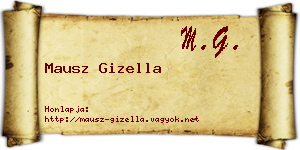 Mausz Gizella névjegykártya